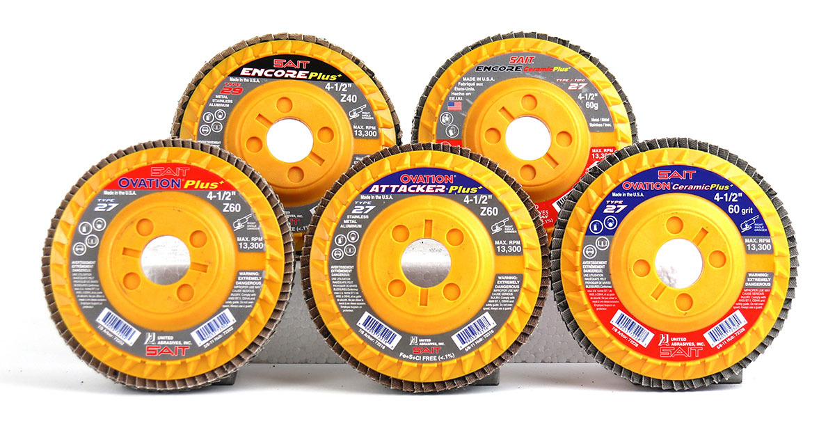 United Abrasives Plastic Backed Flap Discs